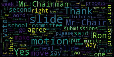 word cloud for Paul Donato Jr